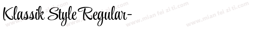 Klassik Style Regular字体转换